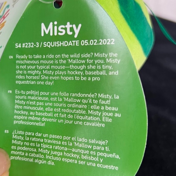 NWT "Misty" Original Squishmallows 4 Left 🎉Host Pick🎉 - Picture 3 of 4